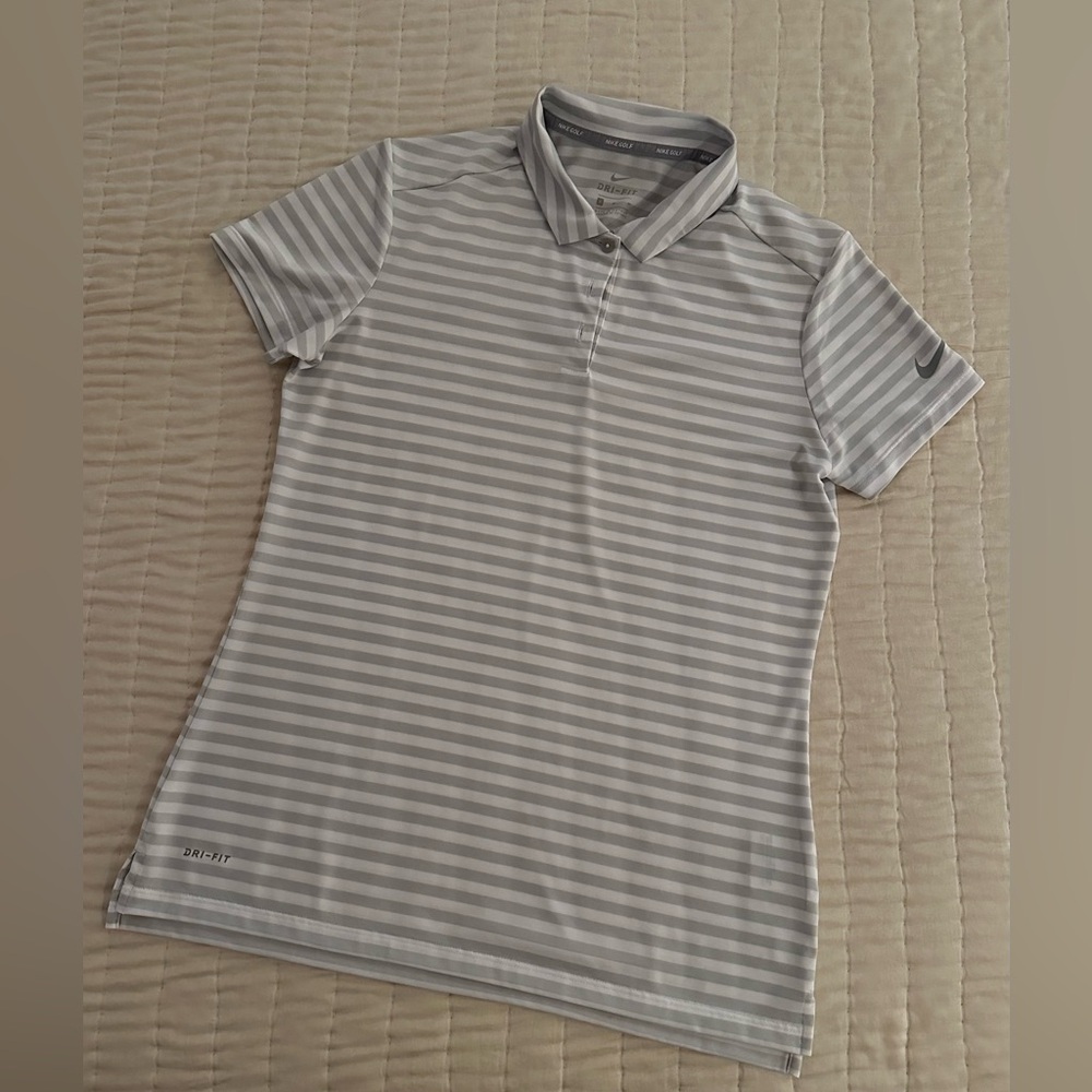 Striped ladies golf shirt by Nike